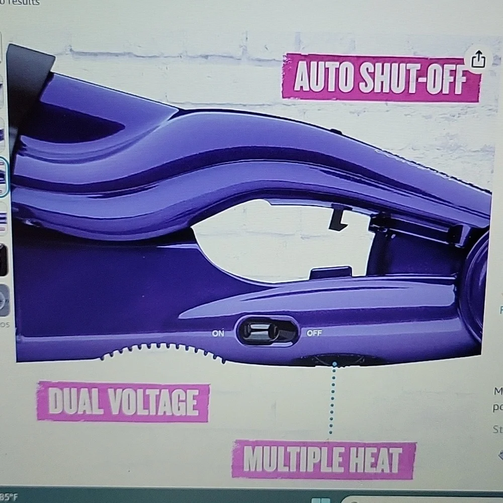 BedHead 2X Tourmaline ceramic Massive Shine Wave Artist deep waver Purple New